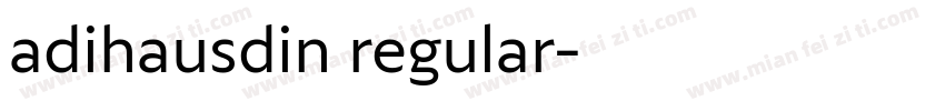 adihausdin regular字体转换